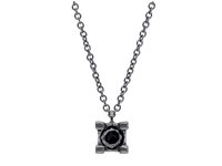 Necklace Babila Milano Woman Forever in White Gold Diamante Black 0.20 Ct 250359 - 250359
